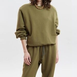 Padded Shoulder Sweatshirt
